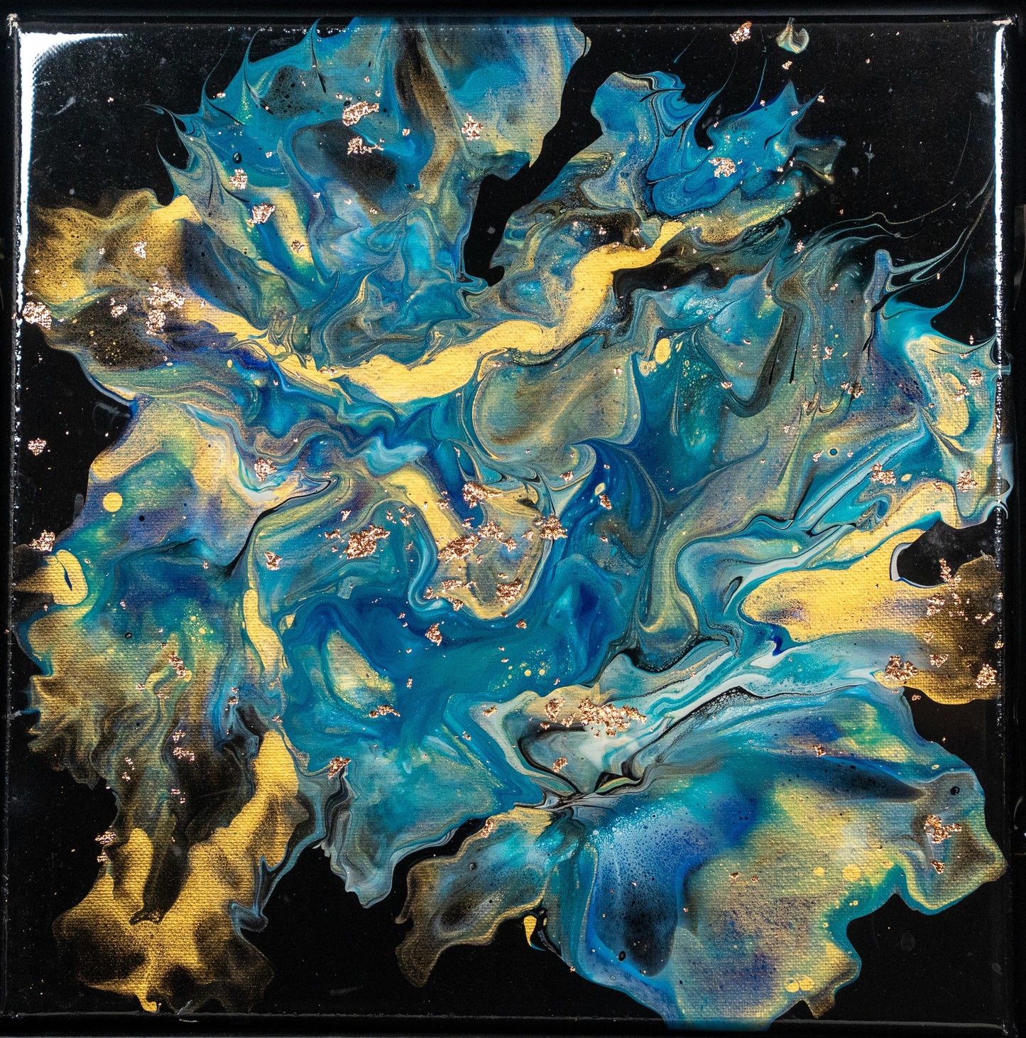 Gilded Currents  12"x12"