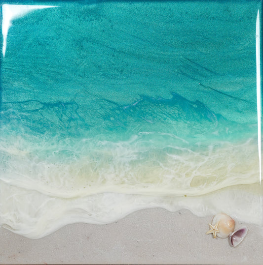 Quiet Beach 8"x 8"