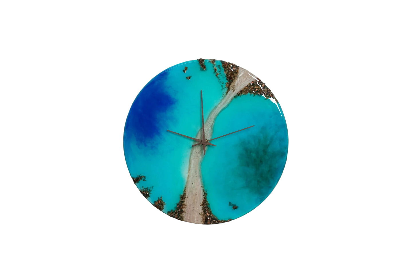 Crossing Tides 13" resin clock